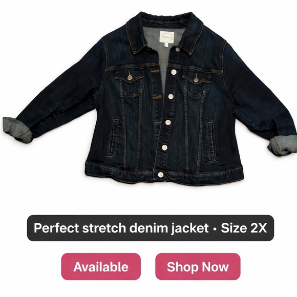 torrid Jackets & Blazers - Torrid Dark Wash Stretch Denim Jacket | Size 2 (2X)